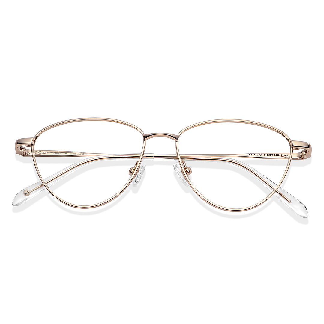 John Jacobs Online Gold Full Rim Cat Eye left side