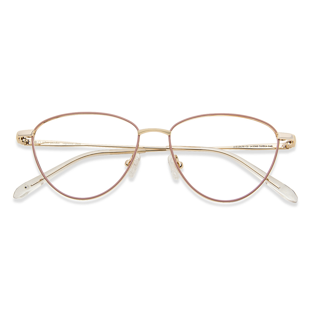 John Jacobs Online Rose Gold Full Rim Cat Eye left side