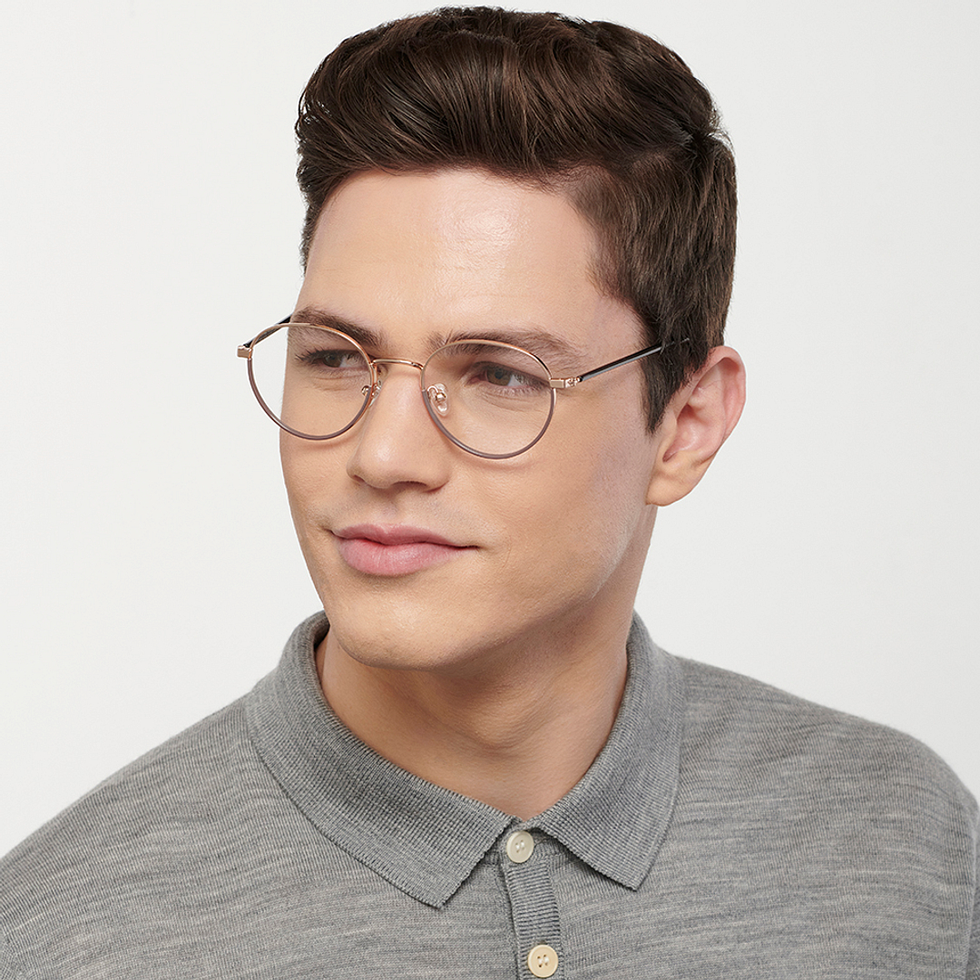 John Jacobs Online Gold Full Rim Round right side