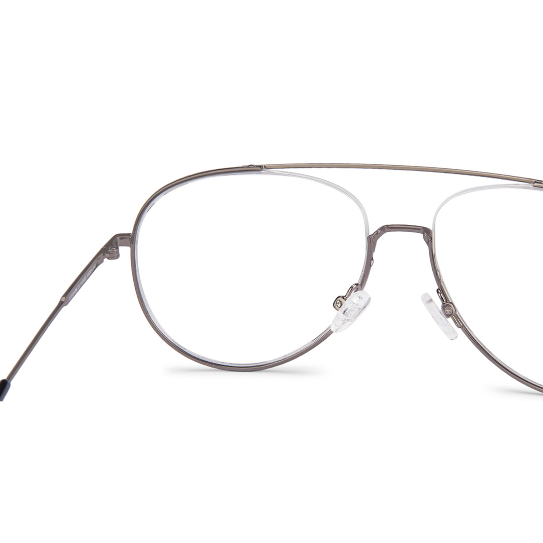 John Jacobs Online Gunmetal Full Rim Aviator right side