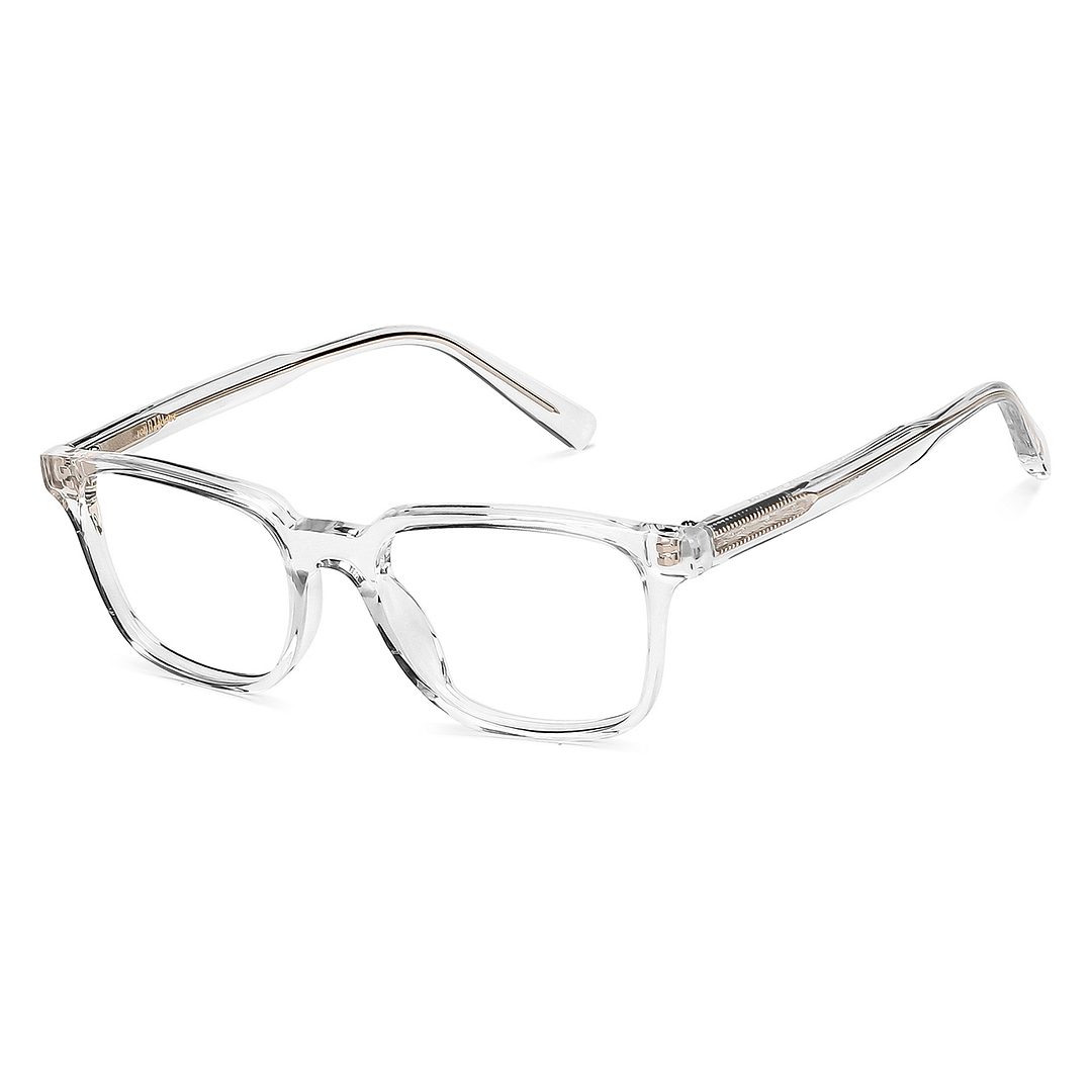 John Jacobs Online Crystal Transparent Full Rim Square left side