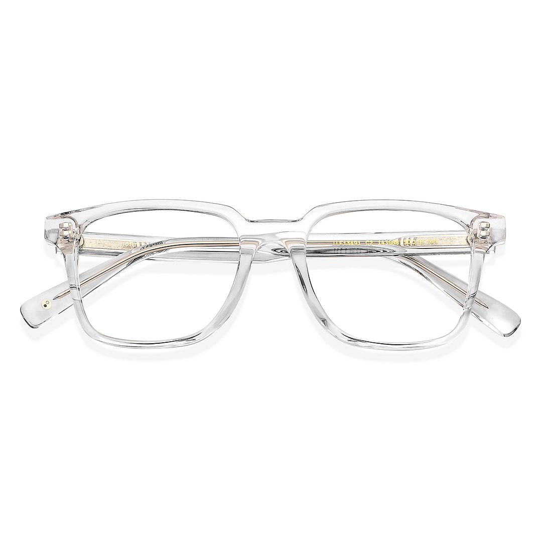 John Jacobs Online Crystal Transparent Full Rim Square left side