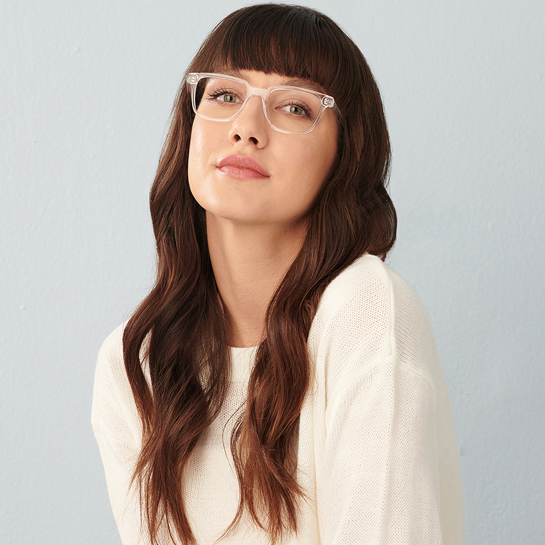 John Jacobs Online Crystal Transparent Full Rim Square right side