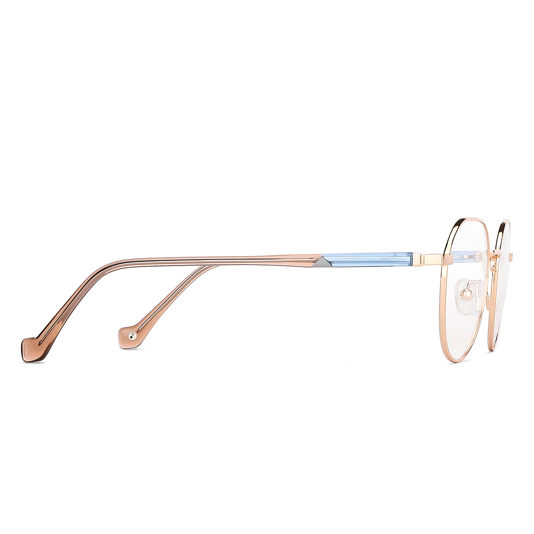 John Jacobs Online Gold Full Rim Geometric left side