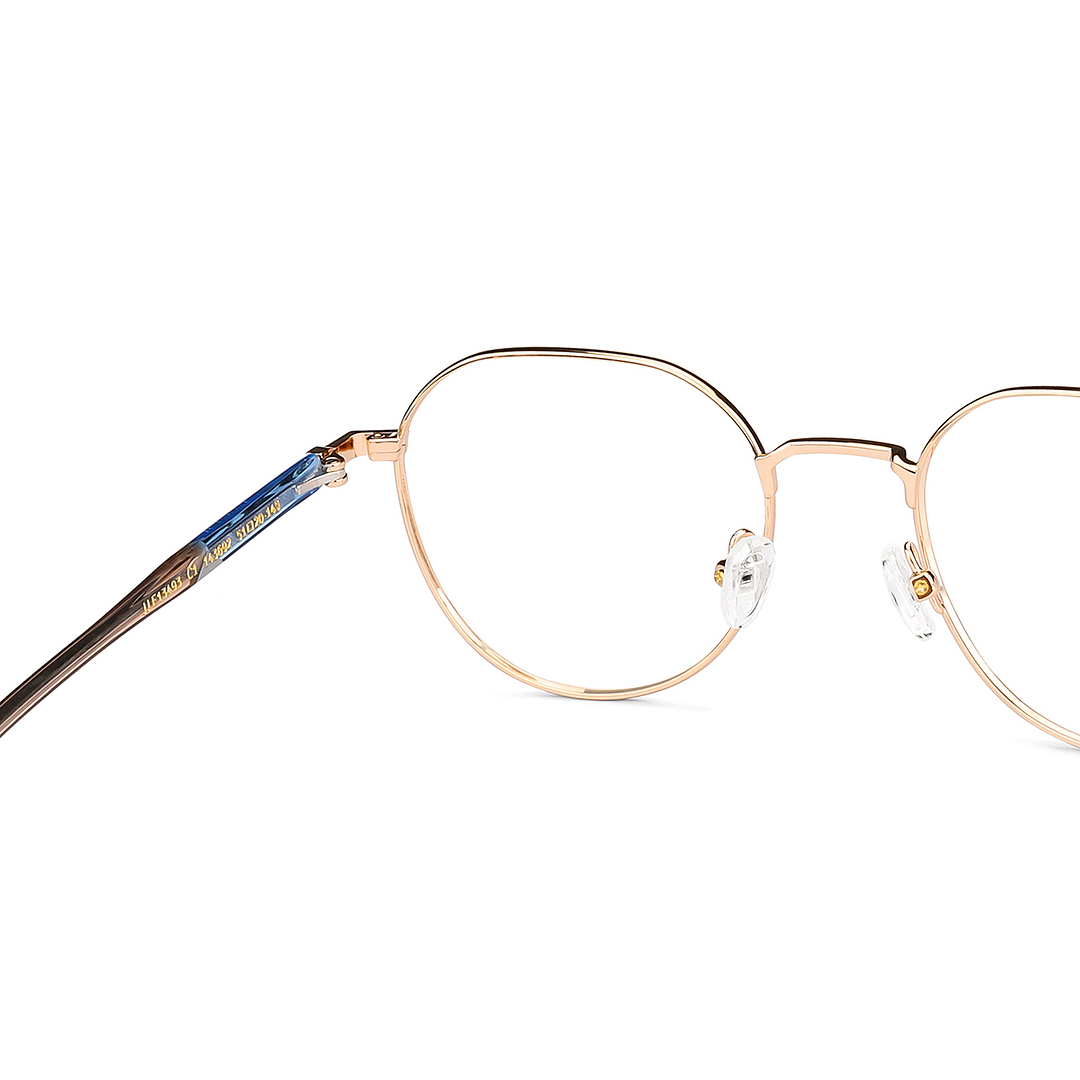 John Jacobs Online Gold Full Rim Geometric right side