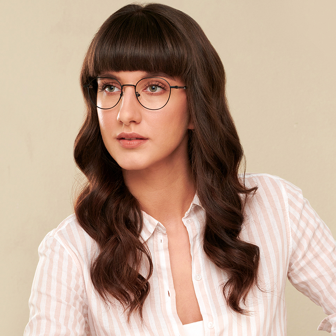 John Jacobs Online Black Full Rim Hexagonal right side