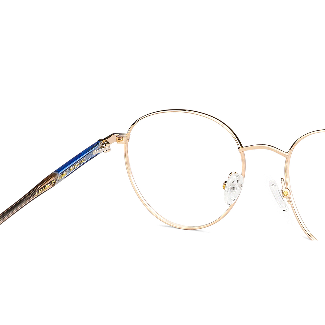 John Jacobs Online Gold Full Rim Round right side