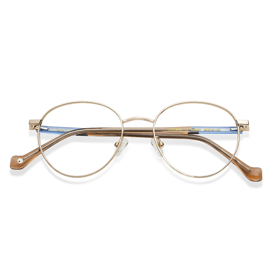 John Jacobs Online Gold Full Rim Round left side