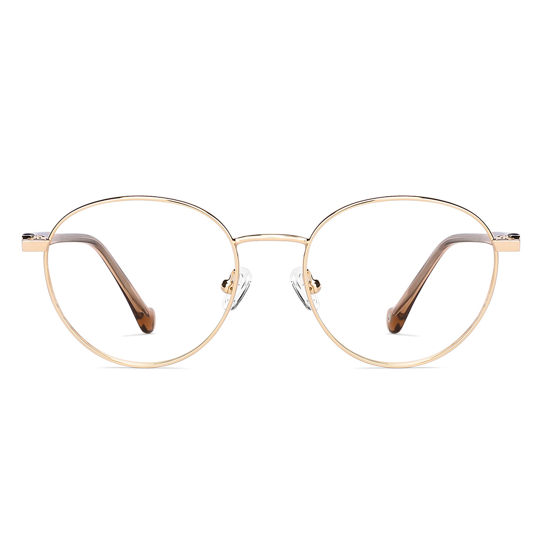 John Jacobs Online Gold Full Rim Round left side