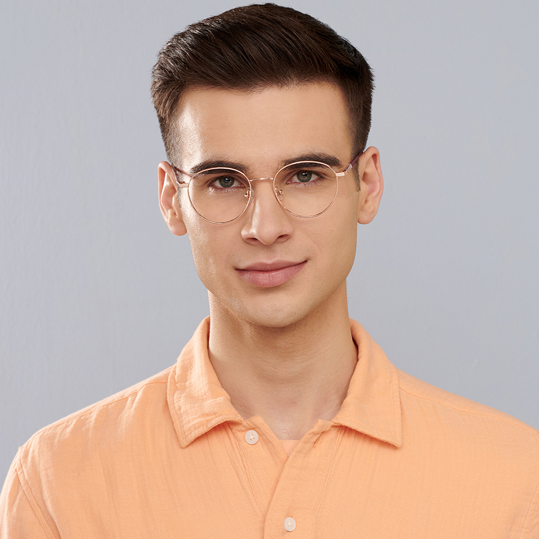 John Jacobs Online Rose Gold Full Rim Round left side