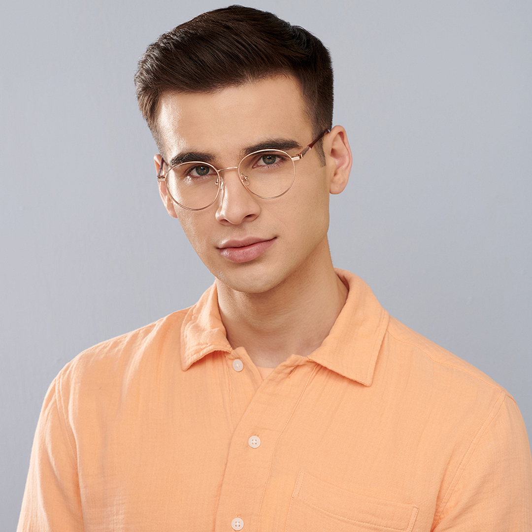 John Jacobs Online Rose Gold Full Rim Round right side