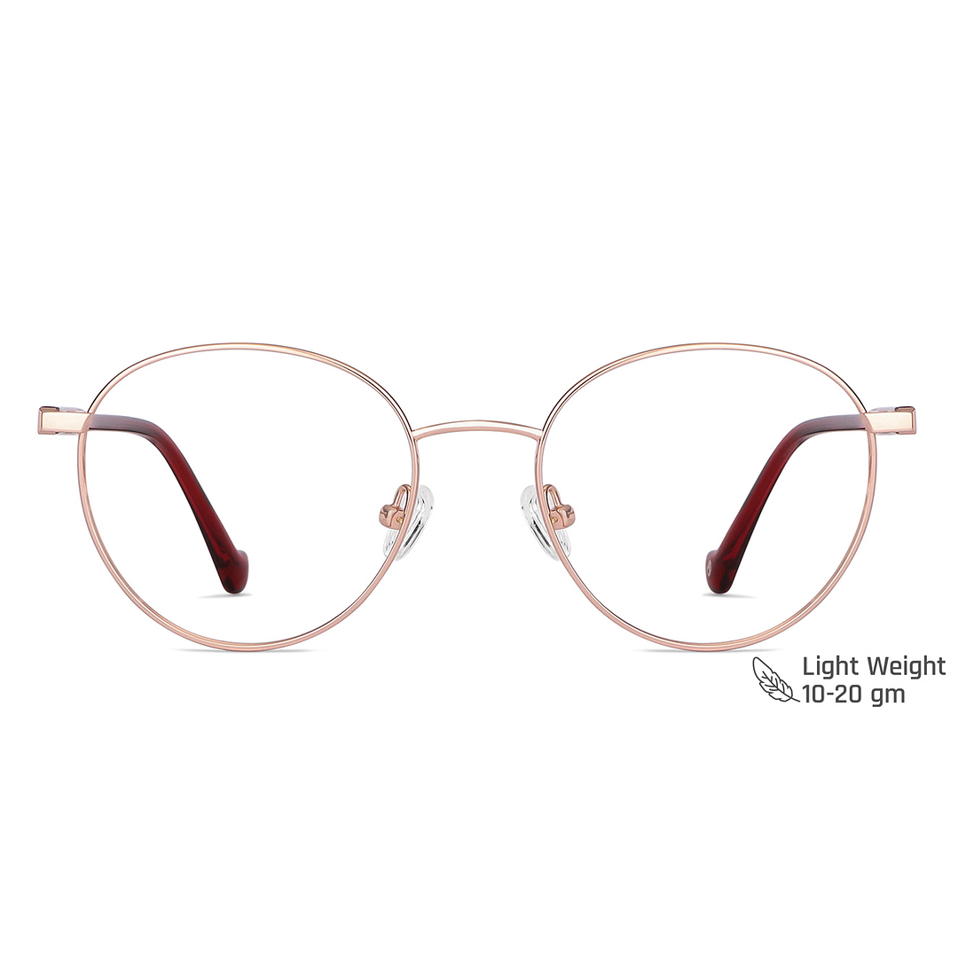 John Jacobs Online Rose Gold Full Rim Round right side