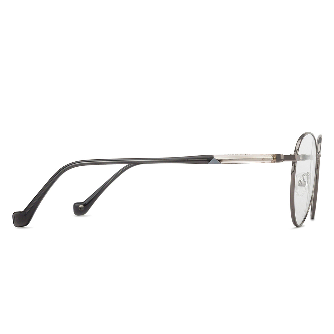 John Jacobs Online Gunmetal Full Rim Round left side