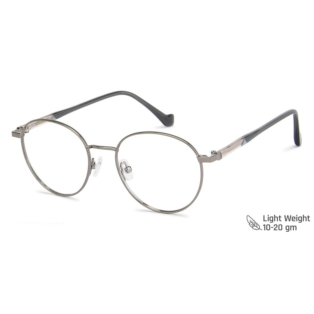 John Jacobs Online Gunmetal Full Rim Round right side