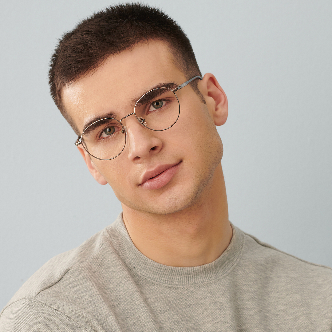 John Jacobs Online Gunmetal Full Rim Round right side