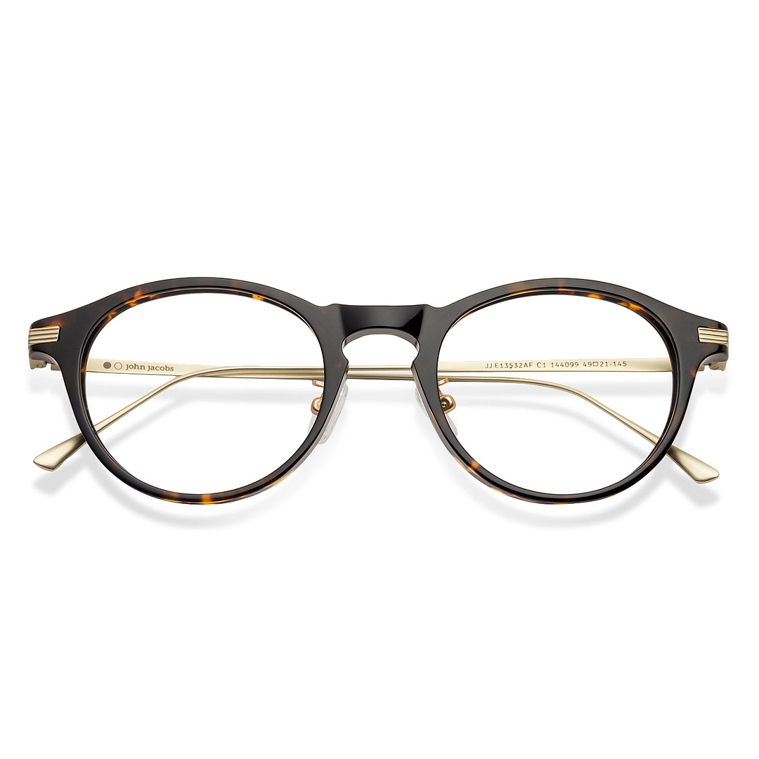 John Jacobs Light Brown Full Rim Round left side