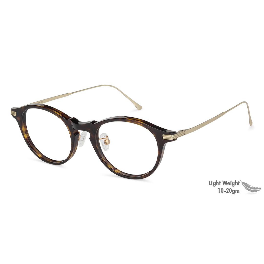 John Jacobs Light Brown Full Rim Round left side