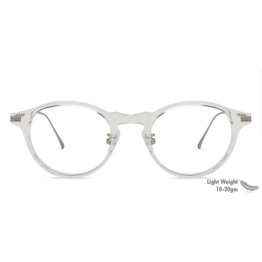 John Jacobs Crystal Transparent Full Rim Round right side