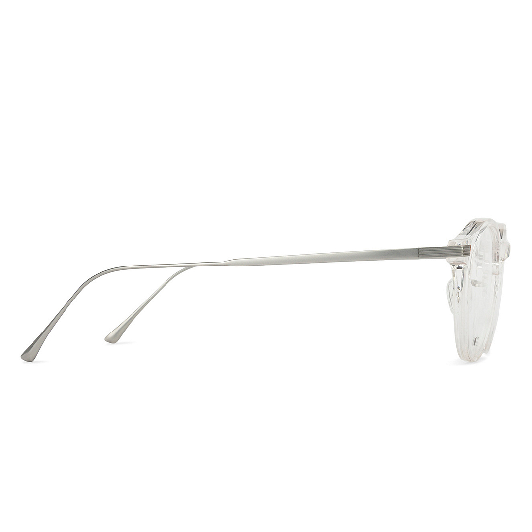 John Jacobs Crystal Transparent Full Rim Round left side