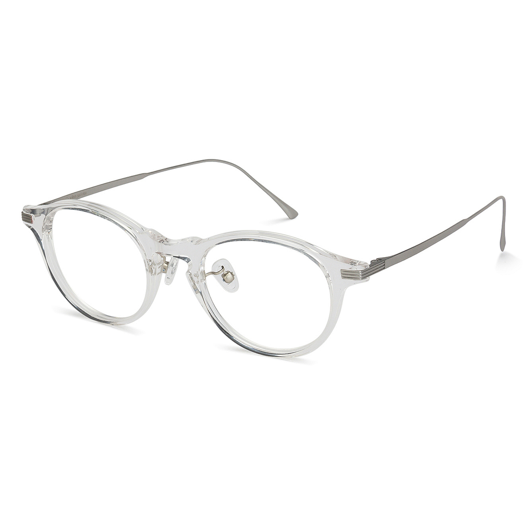 John Jacobs Crystal Transparent Full Rim Round right side