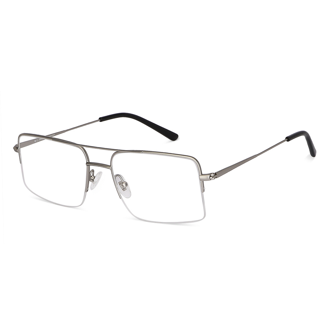 John Jacobs Silver Half Rim Square right side