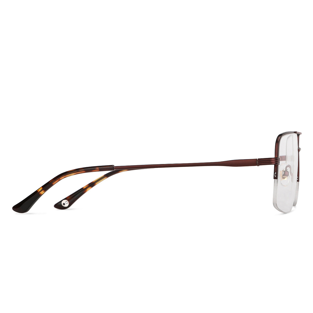 John Jacobs Online Light Brown Half Rim Square left side