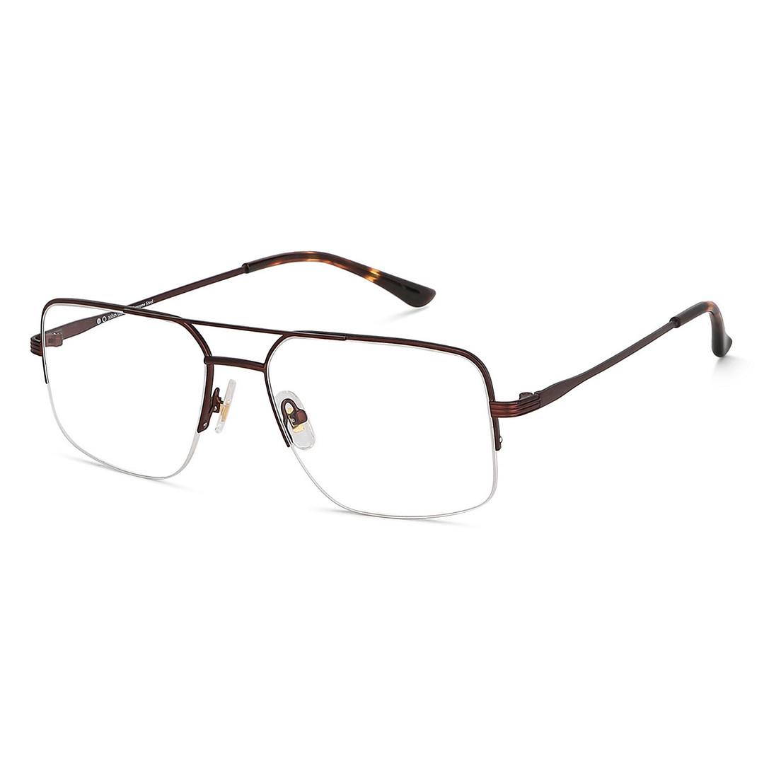 John Jacobs Online Light Brown Half Rim Square right side