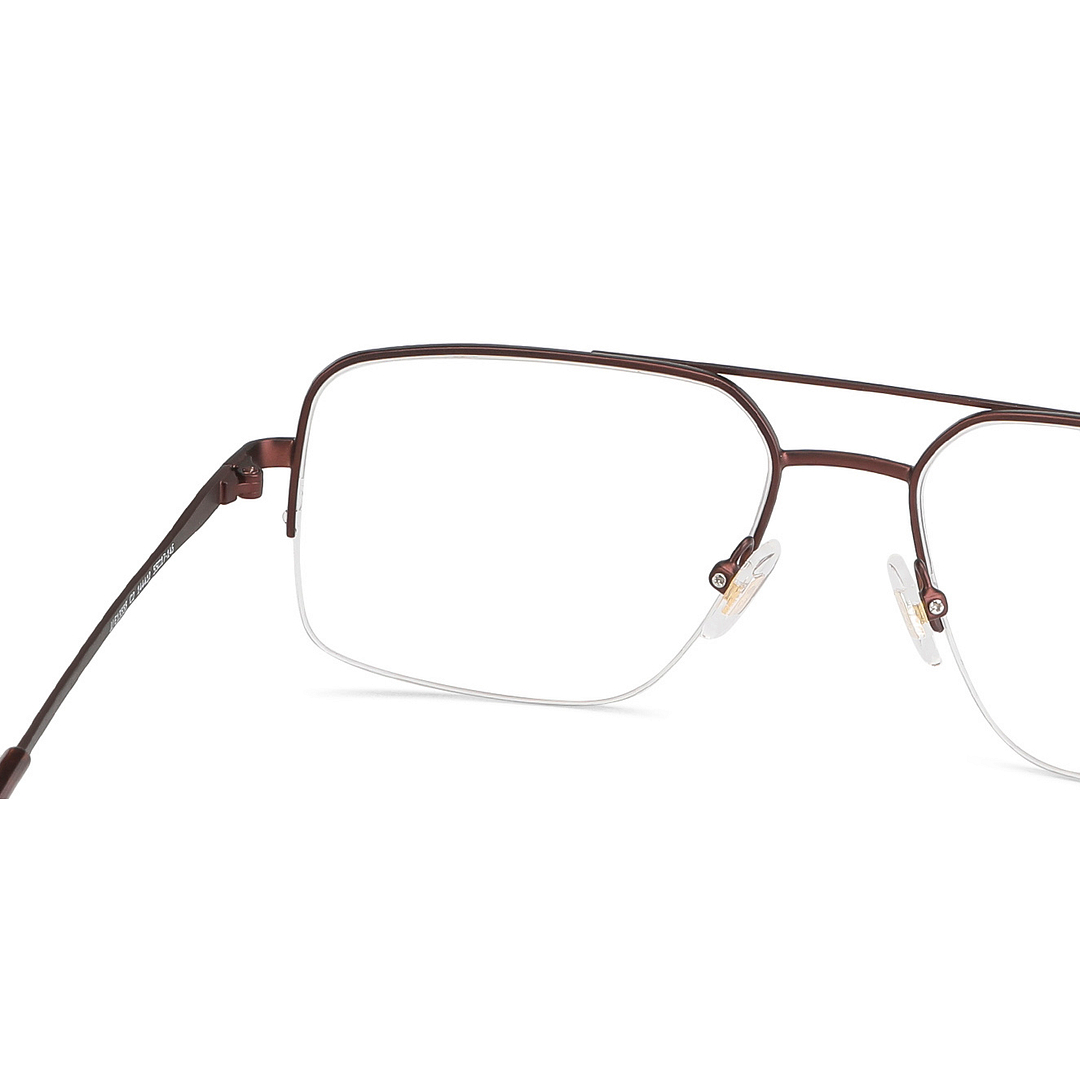 John Jacobs Online Light Brown Half Rim Square right side