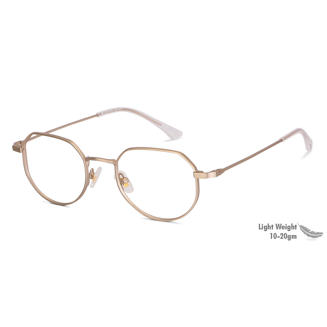 John Jacobs Online Gold Full Rim Geometric left side