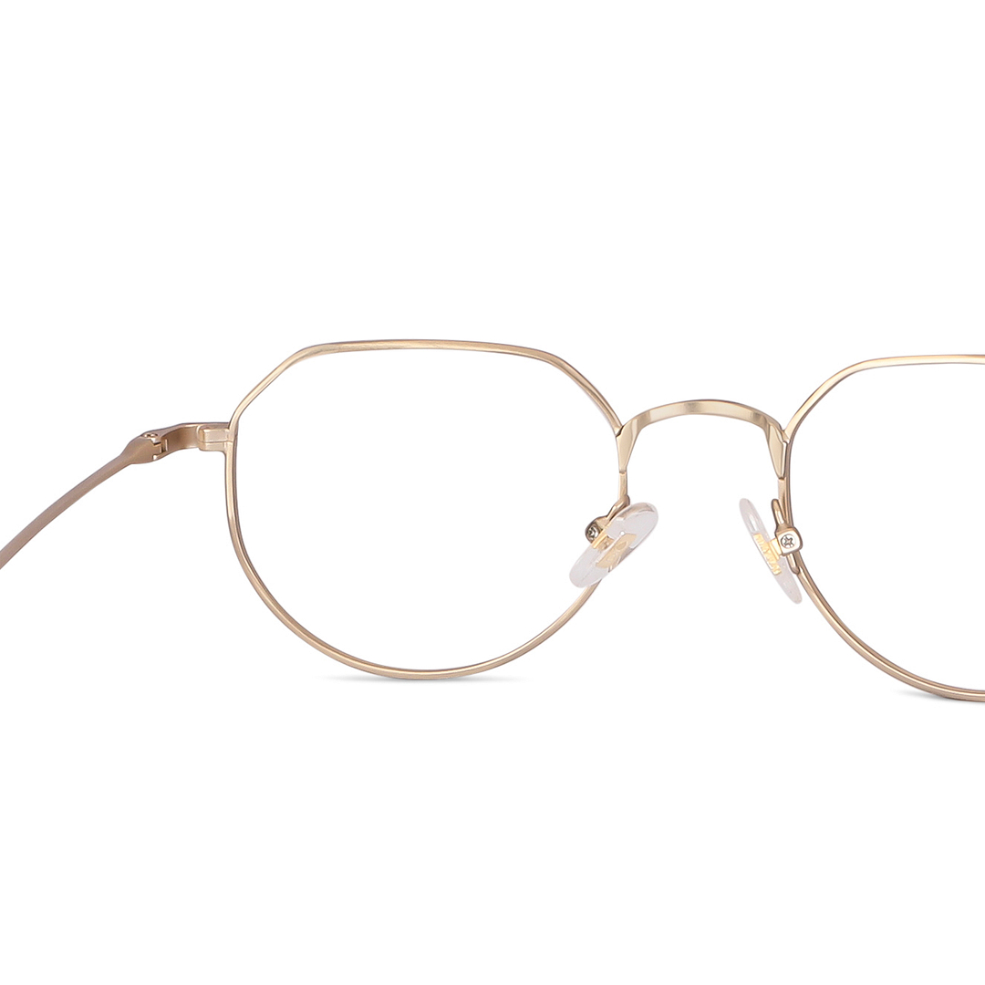 John Jacobs Online Gold Full Rim Geometric left side