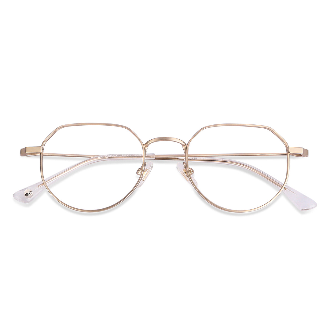 John Jacobs Online Gold Full Rim Geometric right side