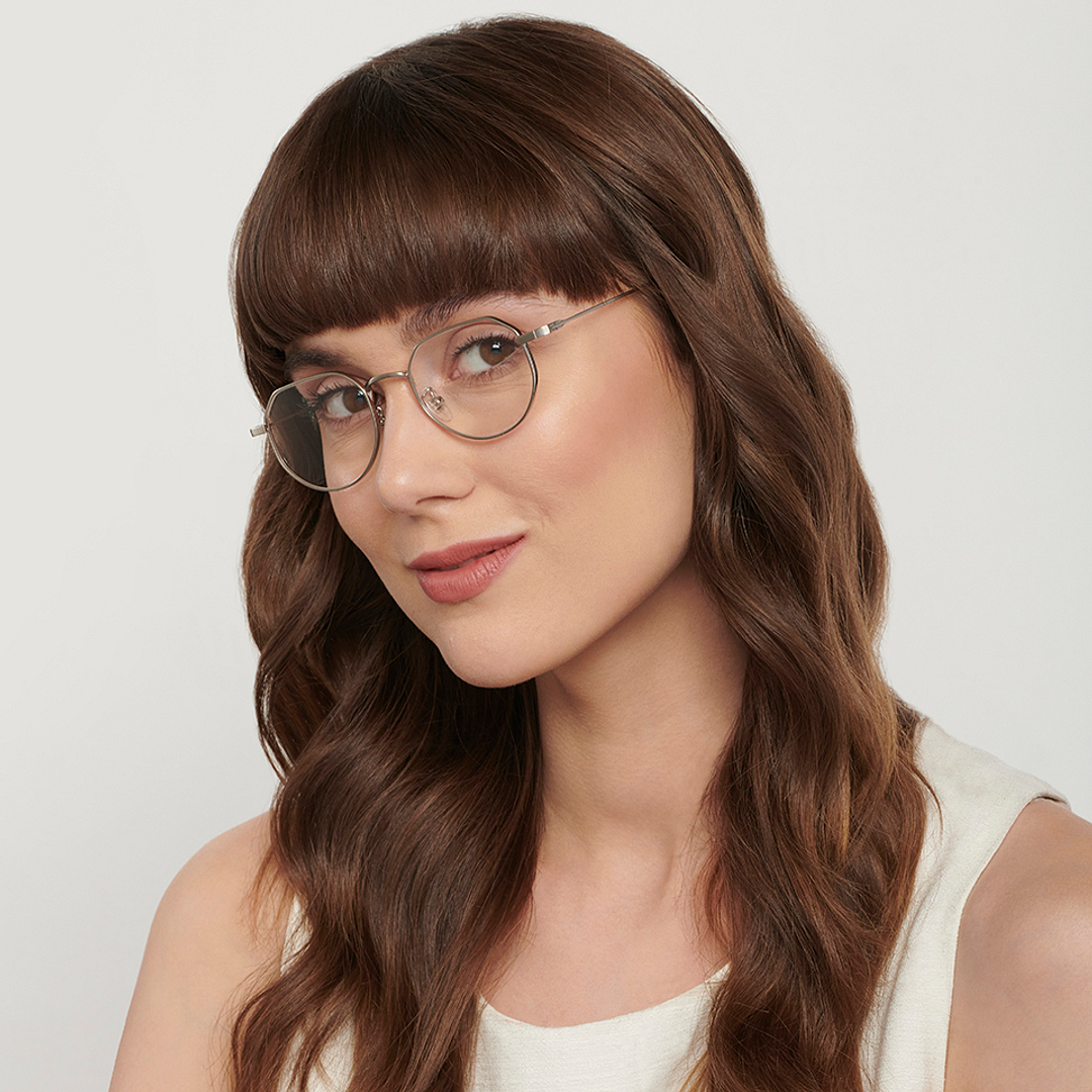 John Jacobs Silver Full Rim Hexagonal right side