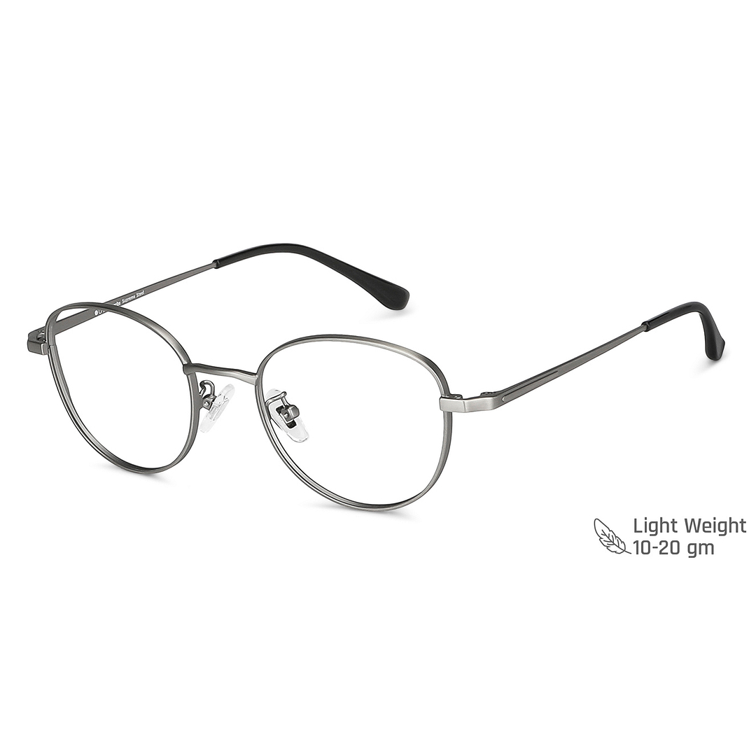 John Jacobs Online Mid Gunmetal Full Rim Round left side