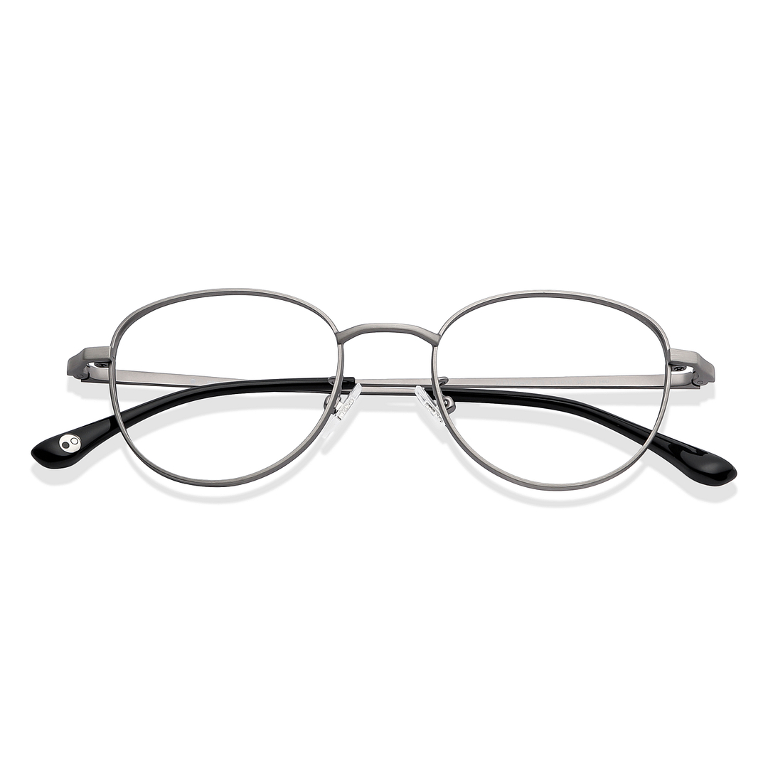 John Jacobs Online Mid Gunmetal Full Rim Round left side