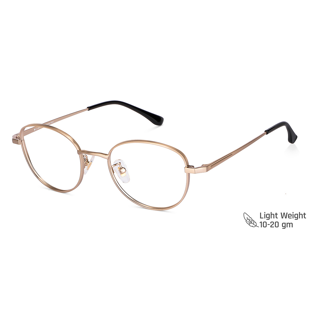 John Jacobs Online Gold Full Rim Oval left side