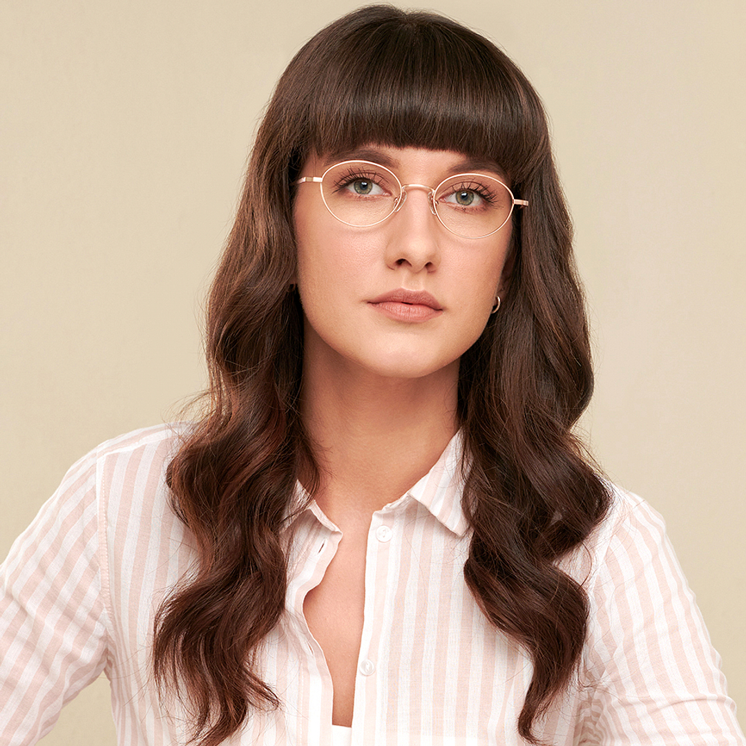 John Jacobs Gold Full Rim Round left side