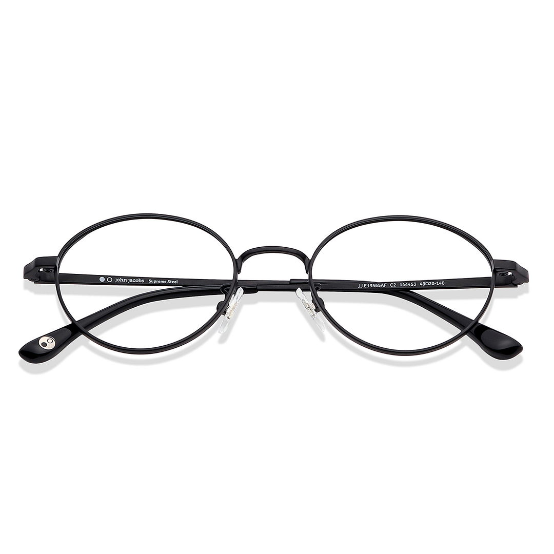 John Jacobs Online Black Full Rim Round left side