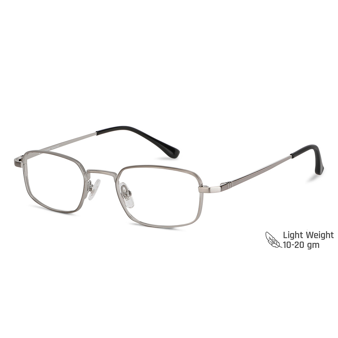 John Jacobs Silver Full Rim Rectangle right side