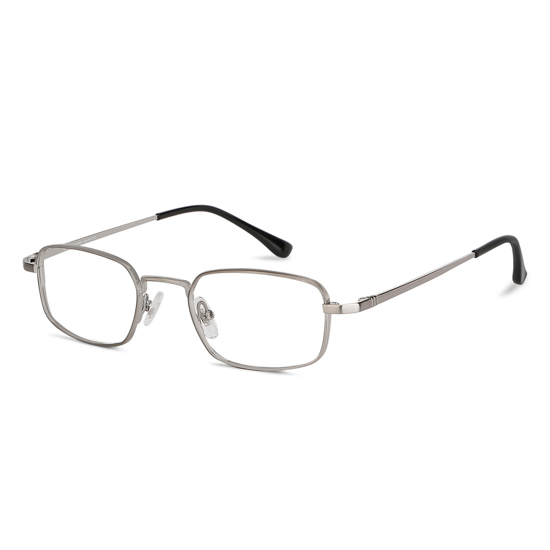 John Jacobs Silver Full Rim Rectangle right side