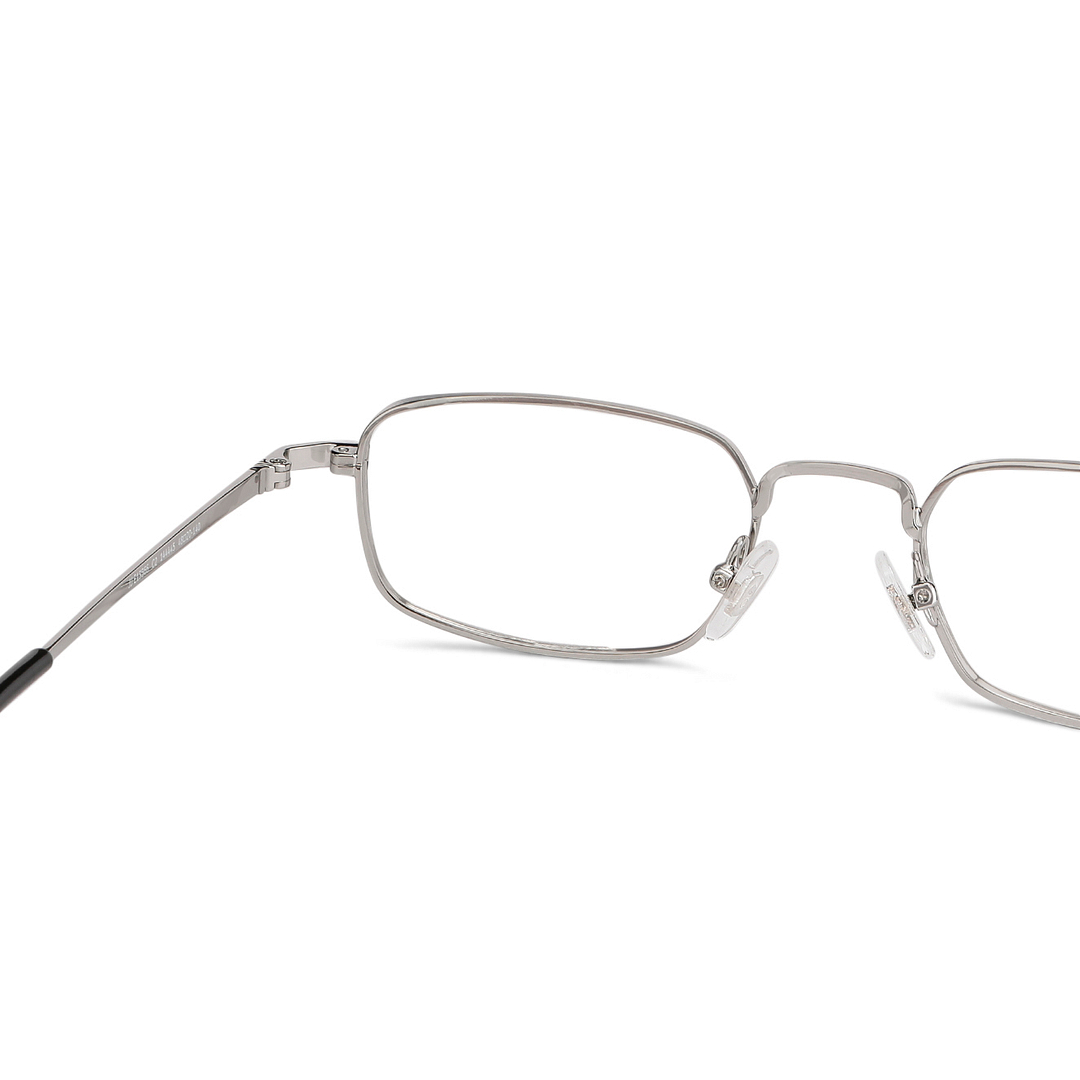 John Jacobs Silver Full Rim Rectangle right side