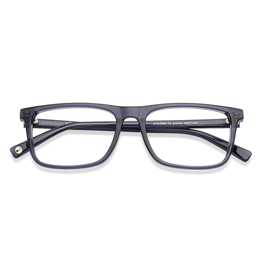 John Jacobs Online Sky Blue Full Rim Rectangle left side