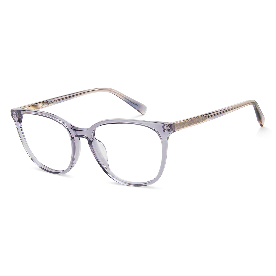 John Jacobs Online Gray Transparent Full Rim Square right side