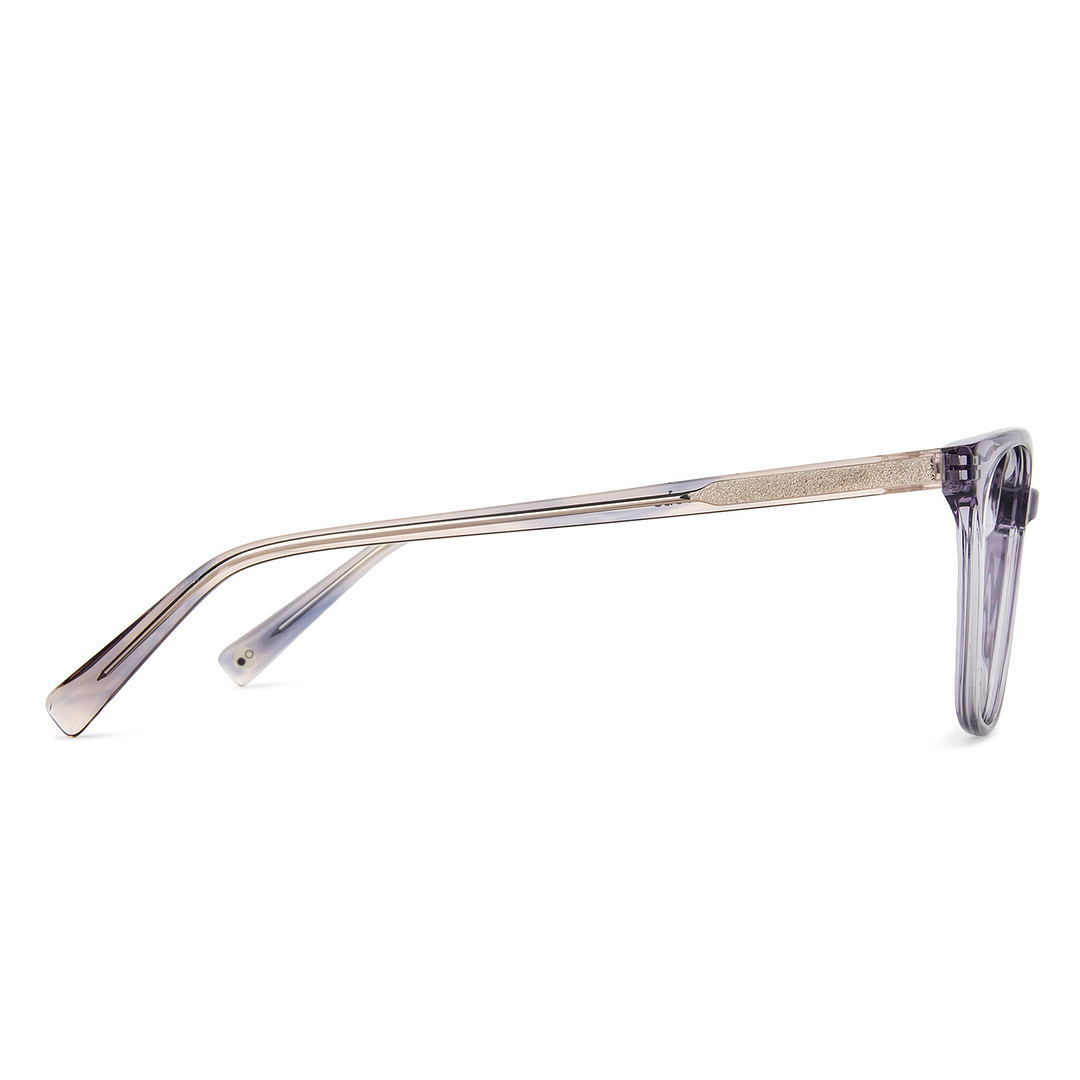 John Jacobs Online Gray Transparent Full Rim Square left side