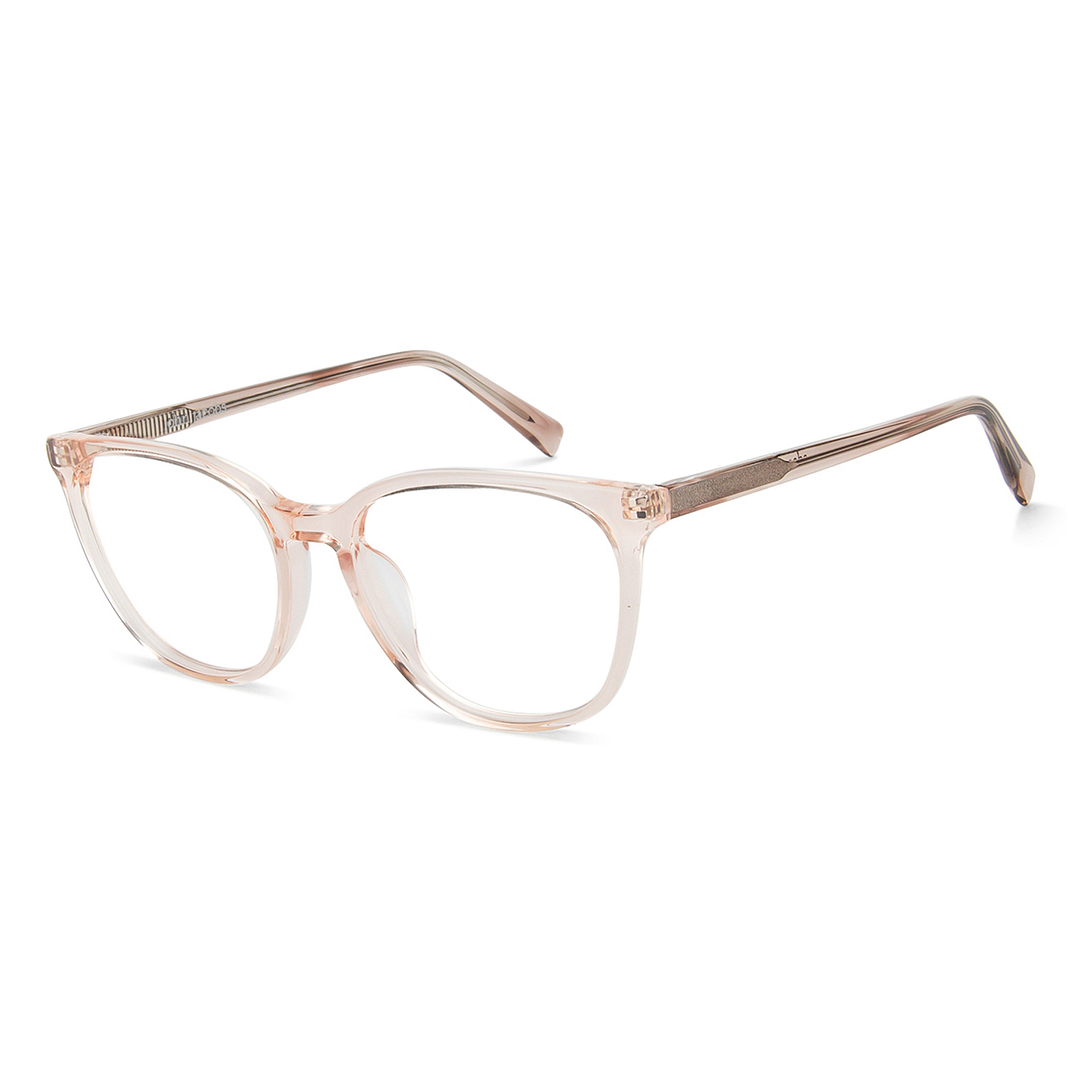 John Jacobs Online Pink Transparent Full Rim Square right side