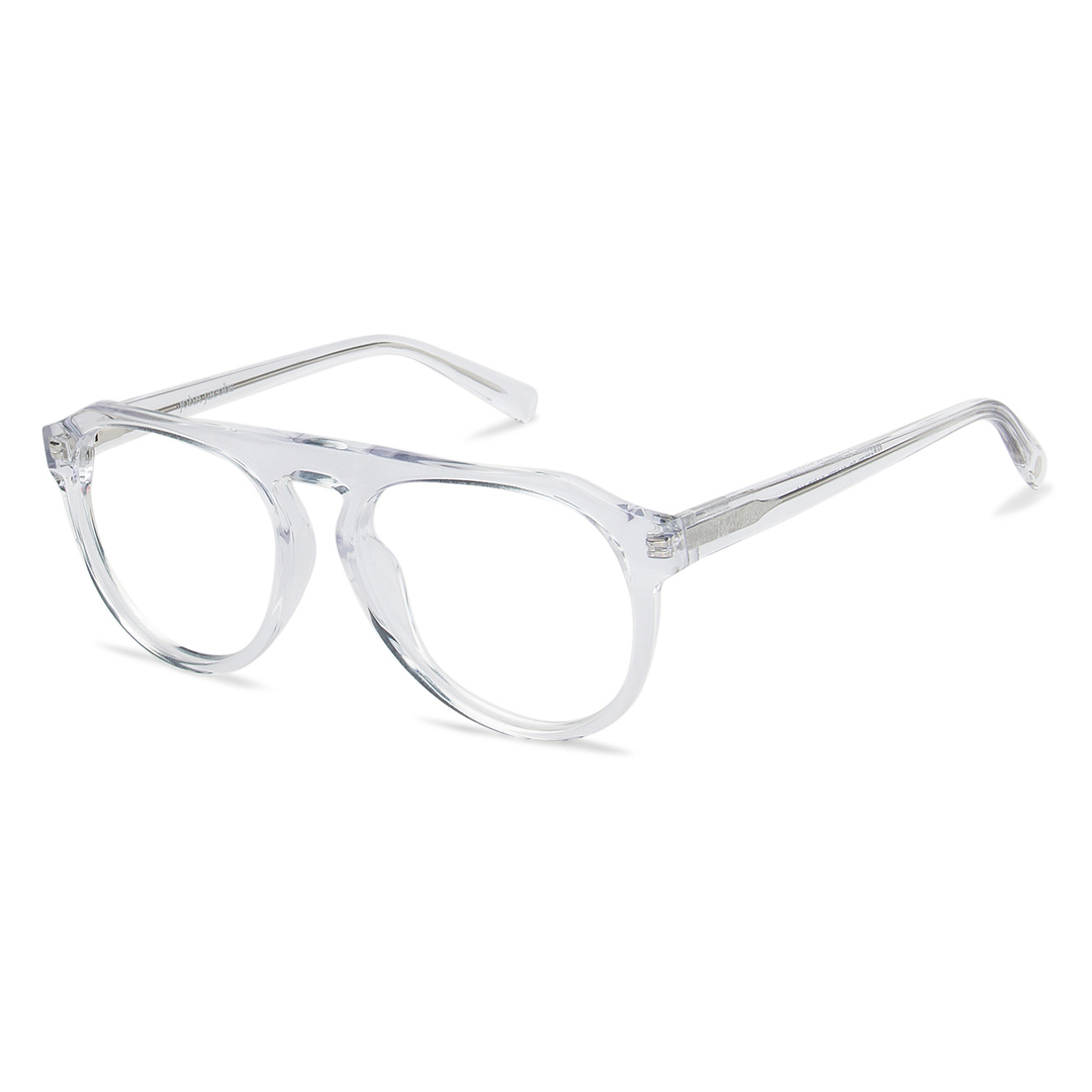 John Jacobs Online Crystal Transparent Full Rim Aviator right side