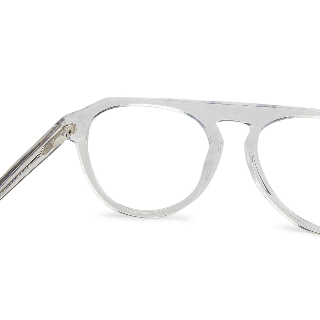 John Jacobs Online Crystal Transparent Full Rim Aviator right side