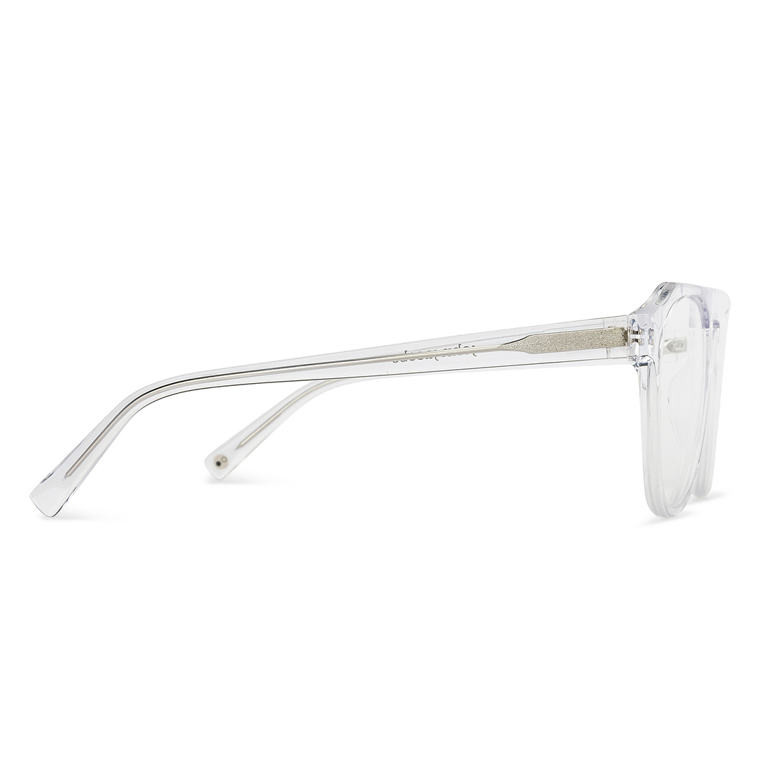 John Jacobs Online Crystal Transparent Full Rim Aviator left side