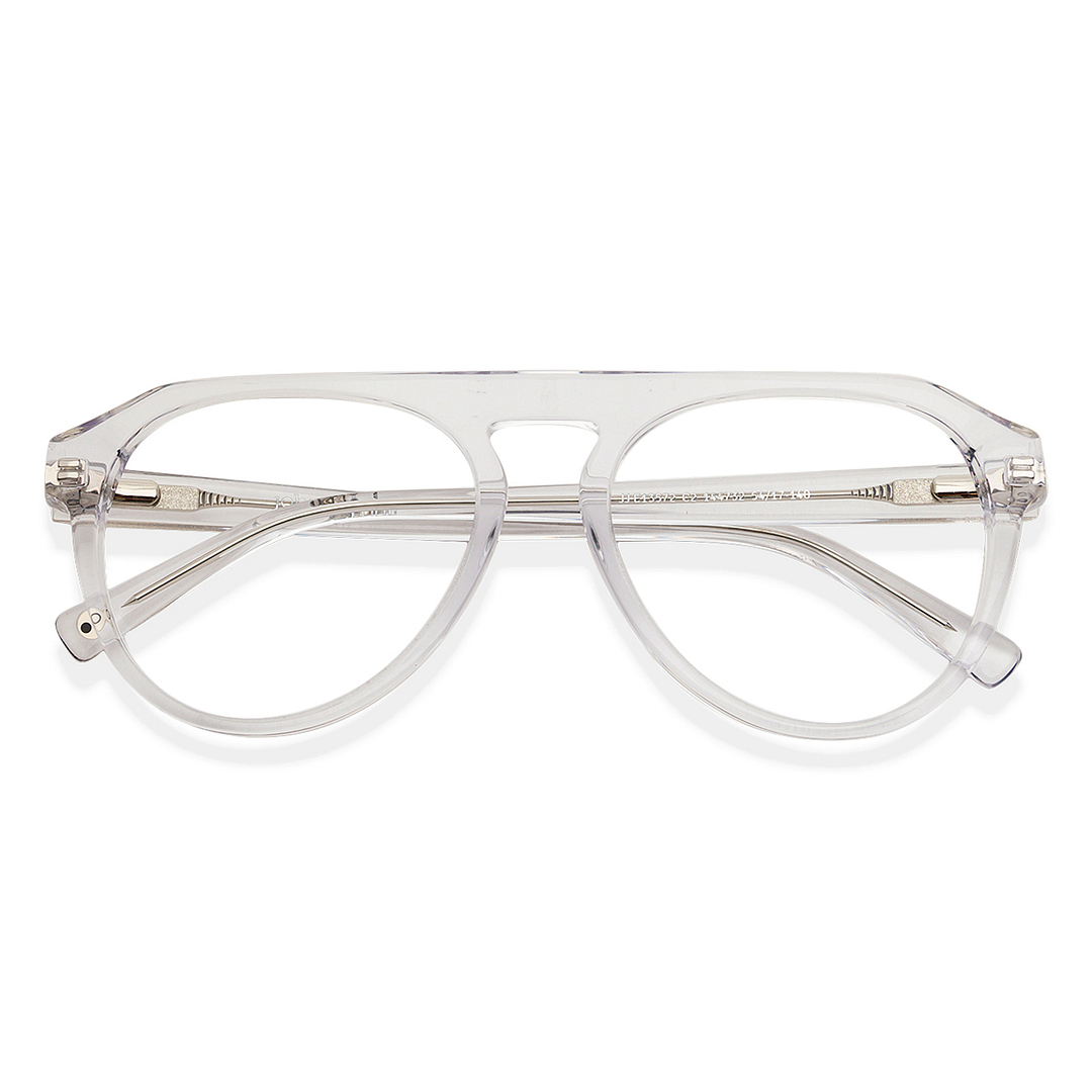 John Jacobs Online Crystal Transparent Full Rim Aviator left side