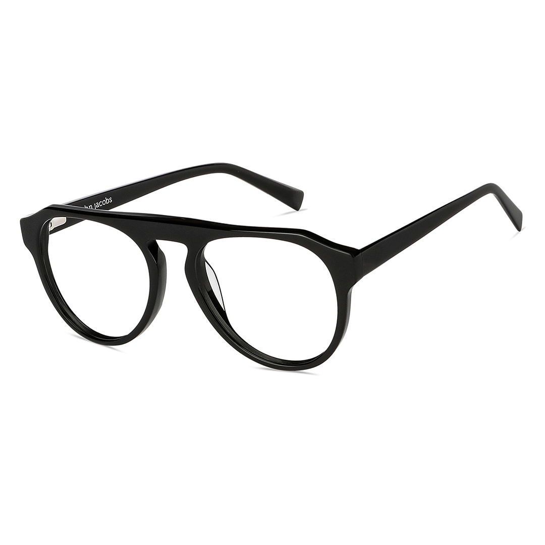 John Jacobs Online Black Full Rim Aviator left side