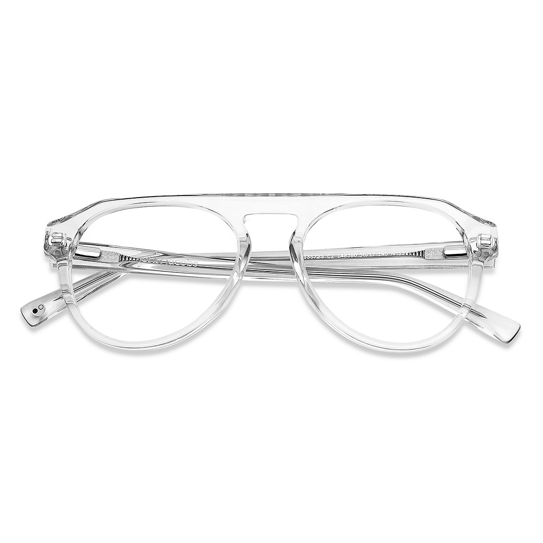 John Jacobs Crystal Transparent Full Rim Aviator right side